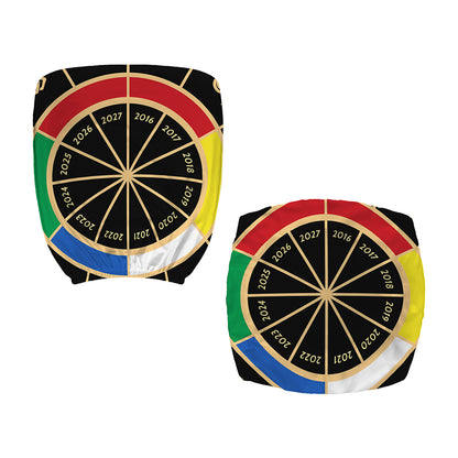 Chinese Zodiac Calendar Wheel Print Office Chair Cover