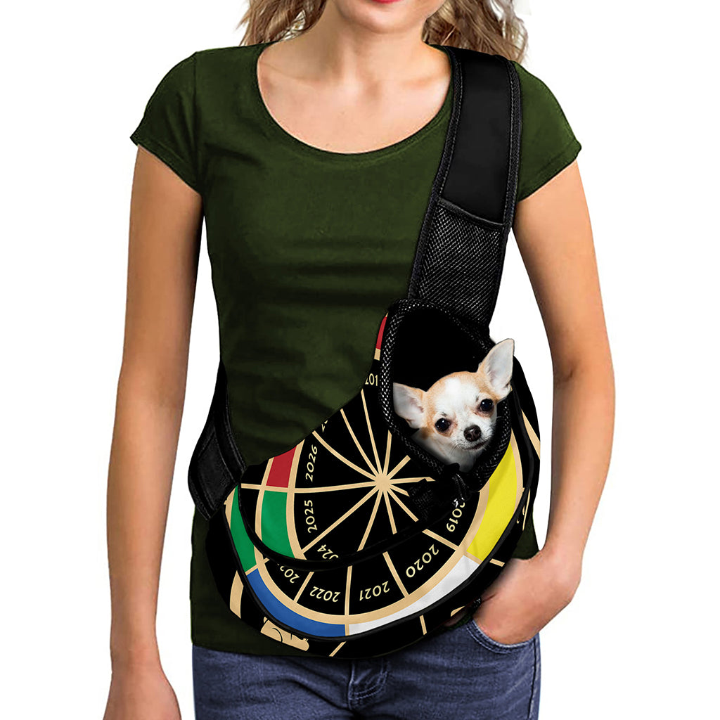 Chinese Zodiac Calendar Wheel Print Pet Sling Carrier
