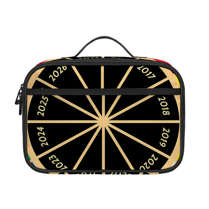 Chinese Zodiac Calendar Wheel Print Portable Lunch Bag