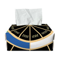 Chinese Zodiac Calendar Wheel Print Rectangle Tissue Box Cover