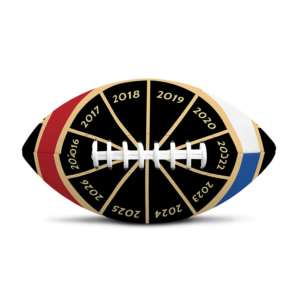 Chinese Zodiac Calendar Wheel Print Rugby Ball