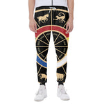 Chinese Zodiac Calendar Wheel Print Scuba Joggers