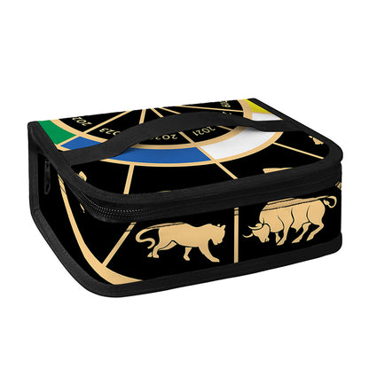 Chinese Zodiac Calendar Wheel Print Small Lunch Bag