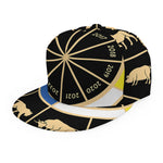 Chinese Zodiac Calendar Wheel Print Snapback Cap