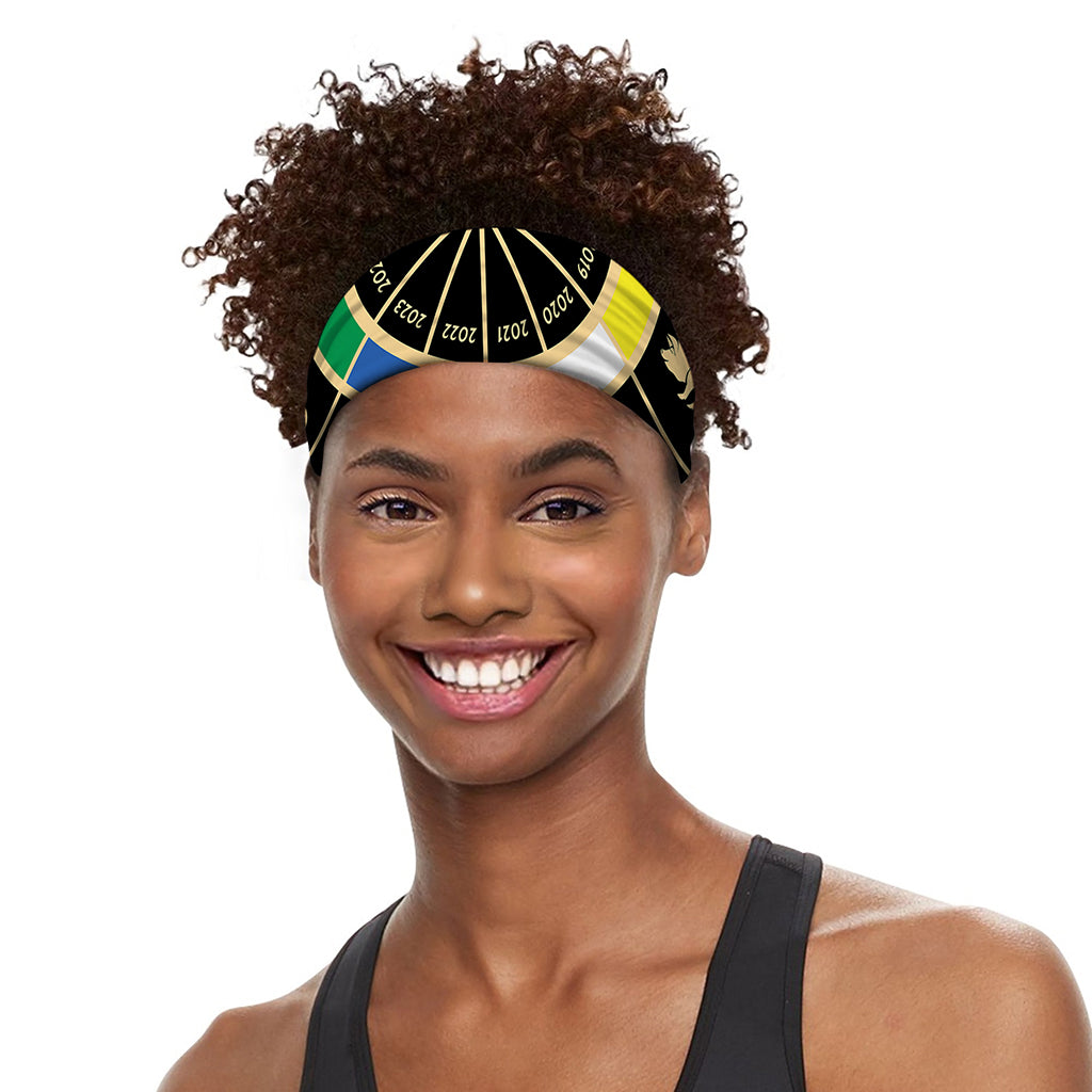 Chinese Zodiac Calendar Wheel Print Sports Headband