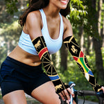 Chinese Zodiac Calendar Wheel Print Sun Protection Arm Sleeves