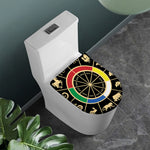 Chinese Zodiac Calendar Wheel Print Toilet Lid Cover
