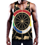 Chinese Zodiac Calendar Wheel Print Training Tank Top