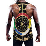 Chinese Zodiac Calendar Wheel Print Training Tank Top