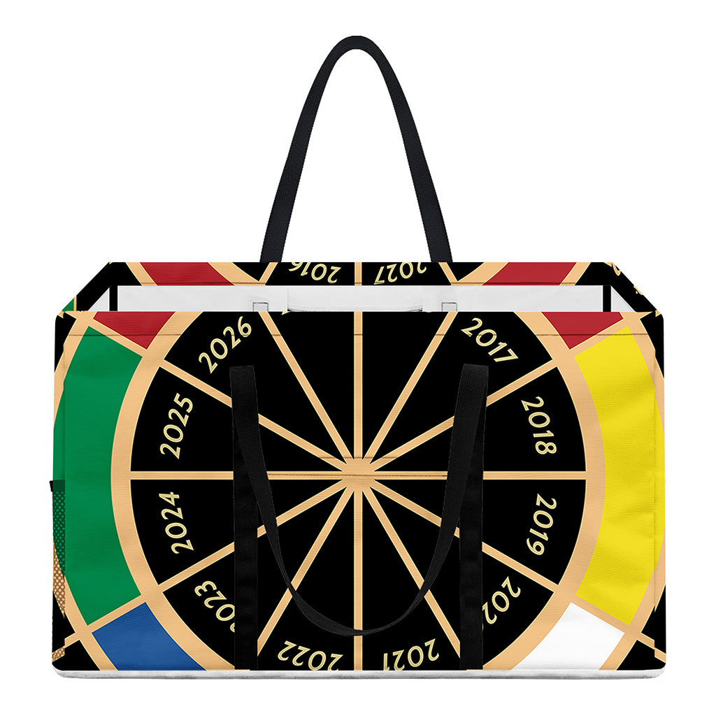 Chinese Zodiac Calendar Wheel Print Utility Tote Bag