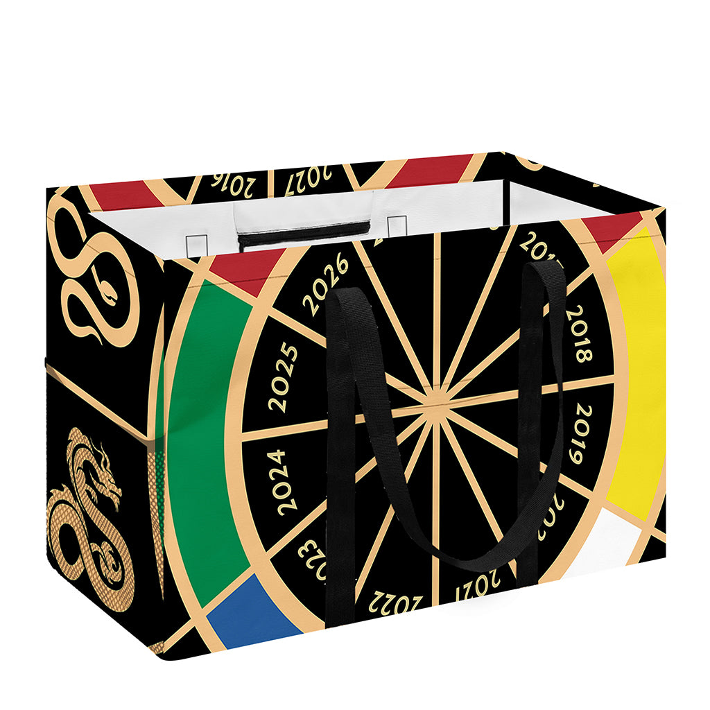 Chinese Zodiac Calendar Wheel Print Utility Tote Bag