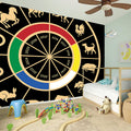 Chinese Zodiac Calendar Wheel Print Wall Sticker
