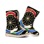 Chinese Zodiac Calendar Wheel Print Winter Boots