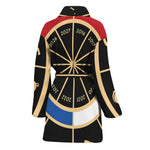 Chinese Zodiac Calendar Wheel Print Women's Bathrobe