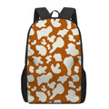 Chocolate And Milk Cow Print 17 Inch Backpack
