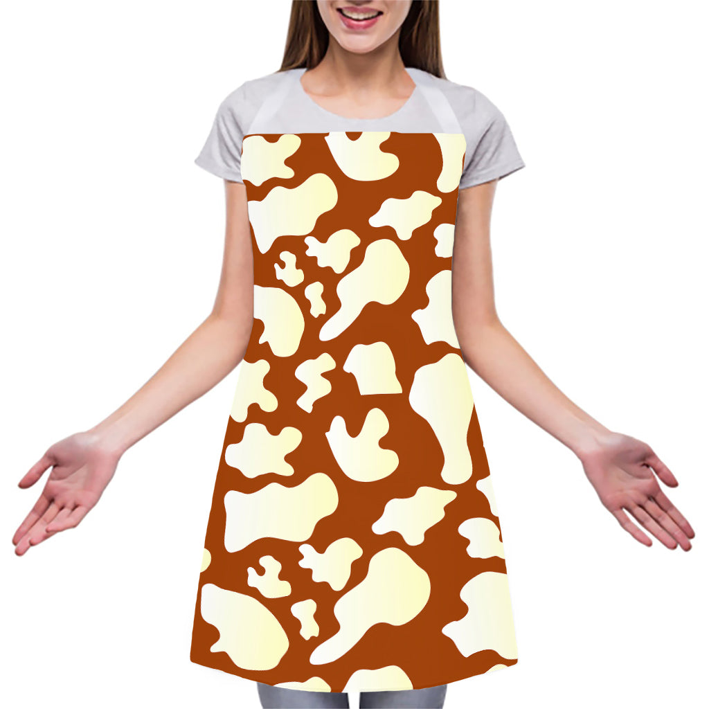 Chocolate And Milk Cow Print Adjustable Apron