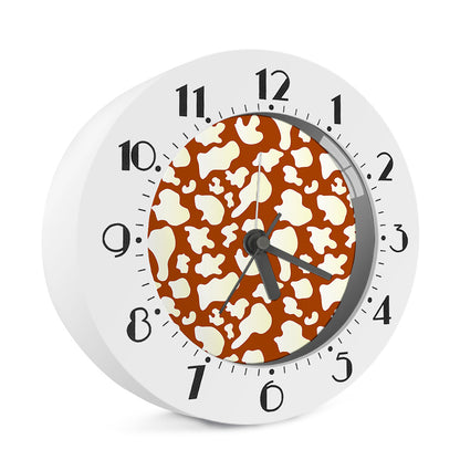 Chocolate And Milk Cow Print Alarm Clock