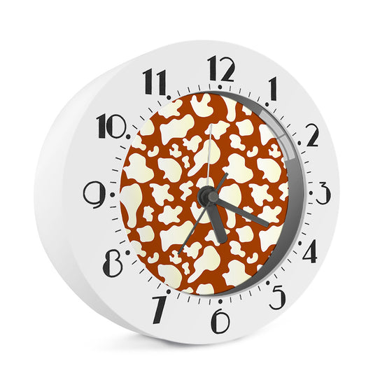 Chocolate And Milk Cow Print Alarm Clock