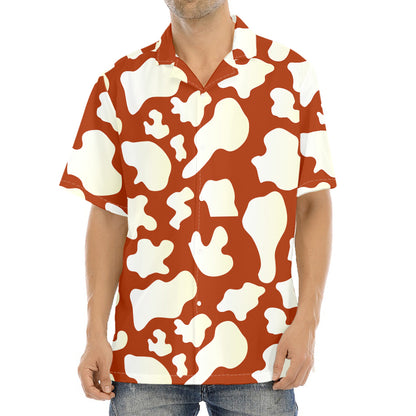 Chocolate And Milk Cow Print Aloha Shirt