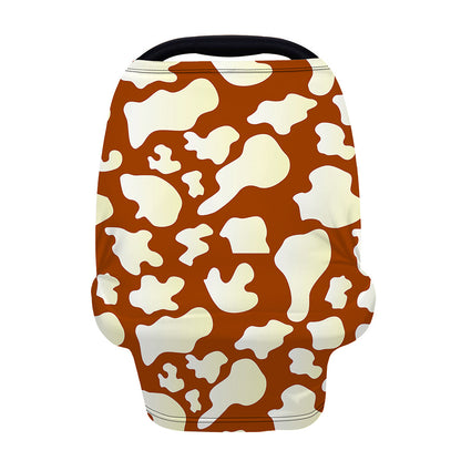Chocolate And Milk Cow Print Baby Seat Cover