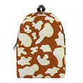 Chocolate And Milk Cow Print School Backpack