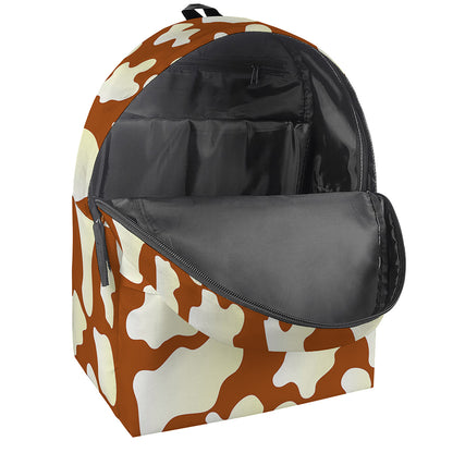 Chocolate And Milk Cow Print Backpack