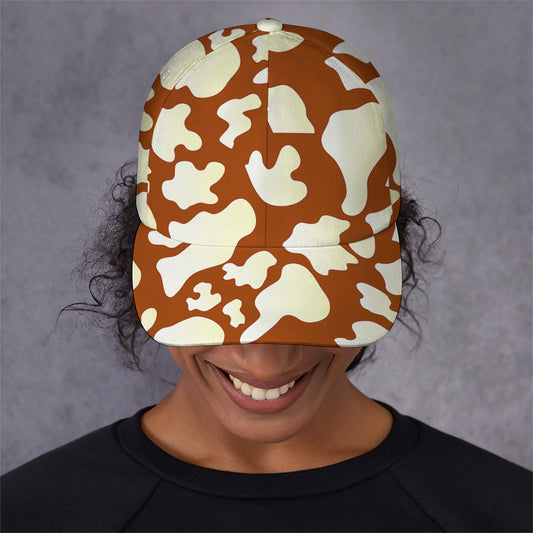 Chocolate And Milk Cow Print Baseball Cap