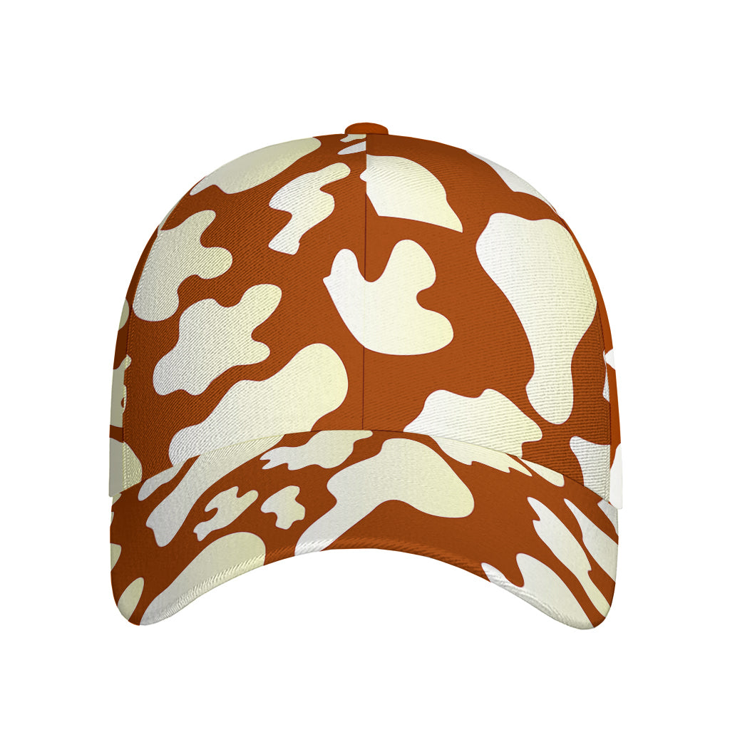 Chocolate And Milk Cow Print Baseball Cap