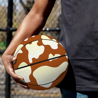 Chocolate And Milk Cow Print Basketball