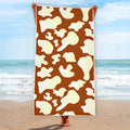 Chocolate And Milk Cow Print Beach Towel