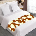 Chocolate And Milk Cow Print Bed Runner