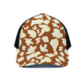 Chocolate And Milk Cow Print Black Mesh Trucker Hat
