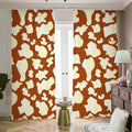 Chocolate And Milk Cow Print Dimout Pencil Pleat Curtains
