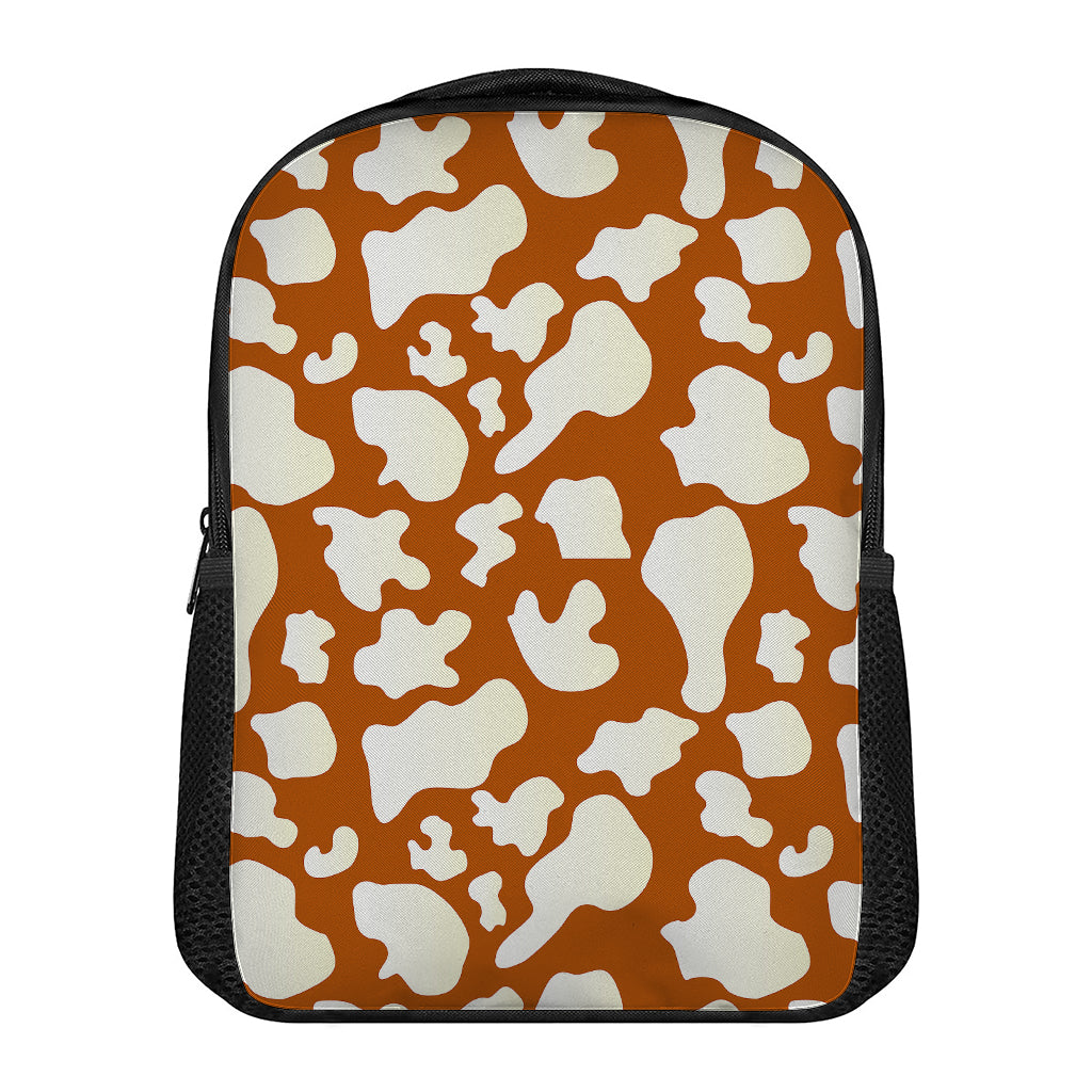 Chocolate And Milk Cow Print Casual Backpack