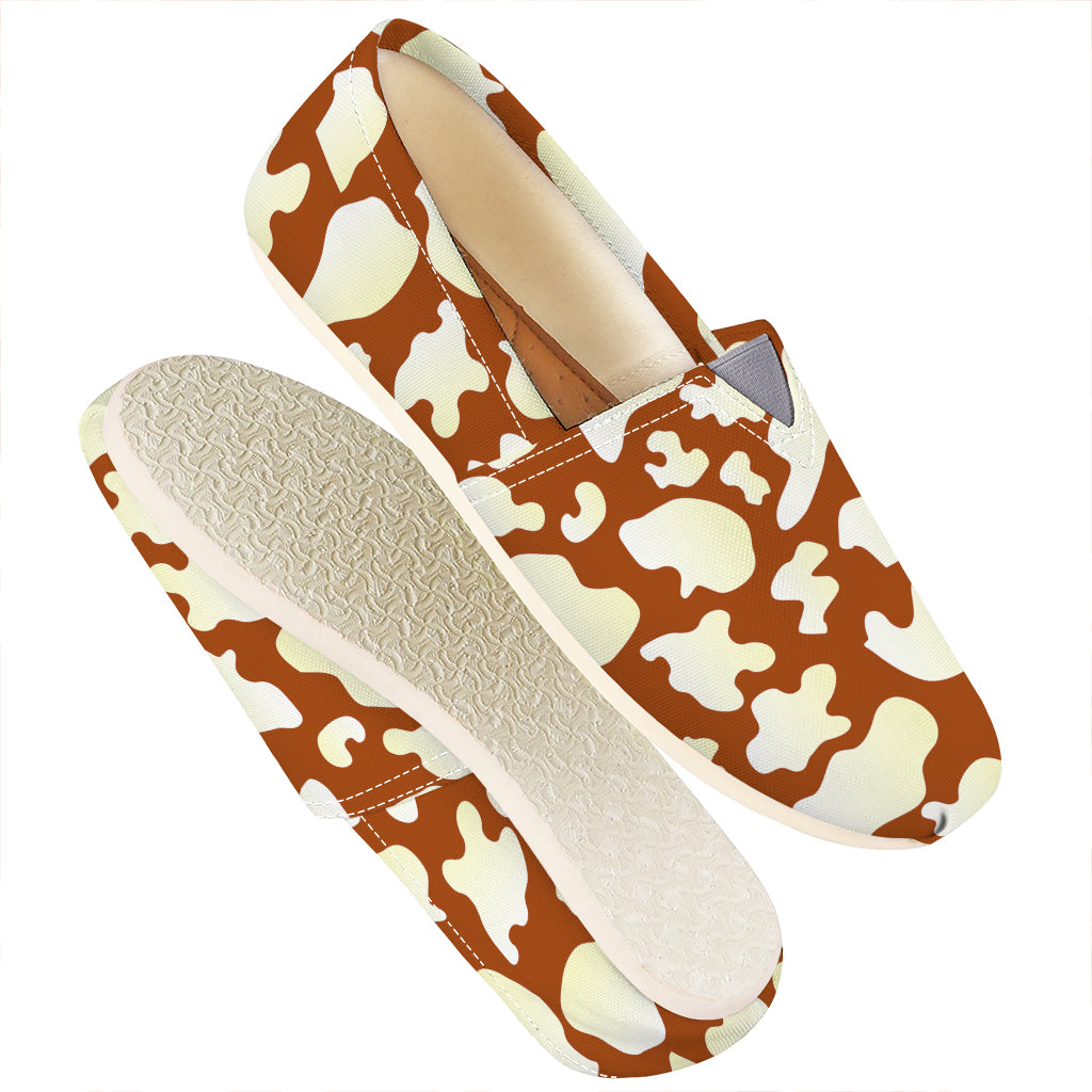 Chocolate And Milk Cow Print Casual Shoes