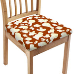 Chocolate And Milk Cow Print Chair Cushion Cover