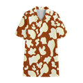 Chocolate And Milk Cow Print Cotton Hawaiian Shirt