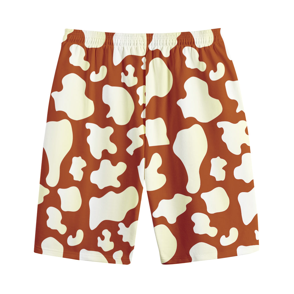 Chocolate And Milk Cow Print Cotton Shorts