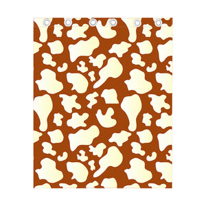 Chocolate And Milk Cow Print Curtain