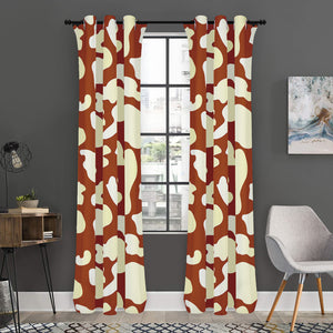 Chocolate And Milk Cow Print Curtain