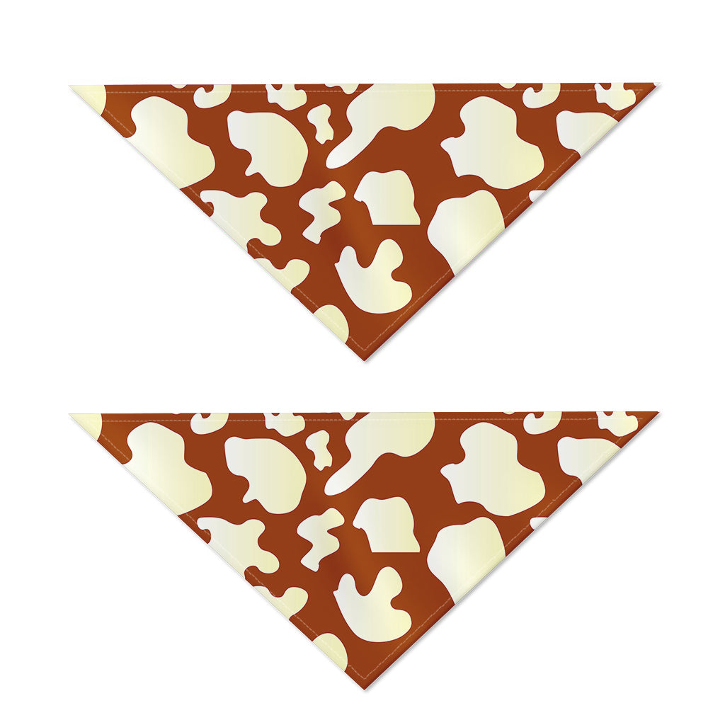 Chocolate And Milk Cow Print Dog Bandana