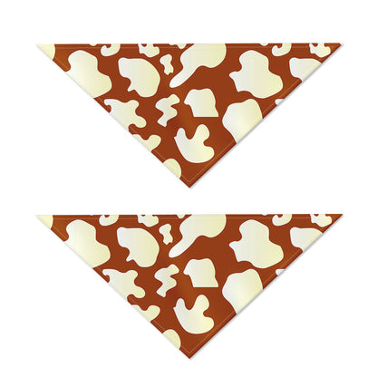 Chocolate And Milk Cow Print Dog Bandana