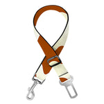 Chocolate And Milk Cow Print Dog Seat Belt