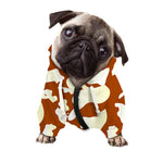 Chocolate And Milk Cow Print Dog Zip Up Hoodie