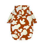 Chocolate And Milk Cow Print Dog Zip Up Hoodie