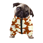 Chocolate And Milk Cow Print Dog Zip Up Jacket