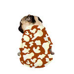 Chocolate And Milk Cow Print Dog Zip Up Jacket