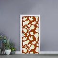 Chocolate And Milk Cow Print Door Sticker