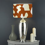 Chocolate And Milk Cow Print Drum Lamp Shade