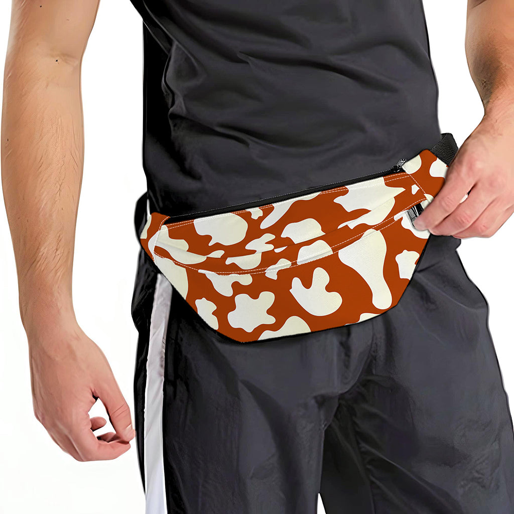 Chocolate And Milk Cow Print Fanny Pack